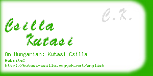csilla kutasi business card